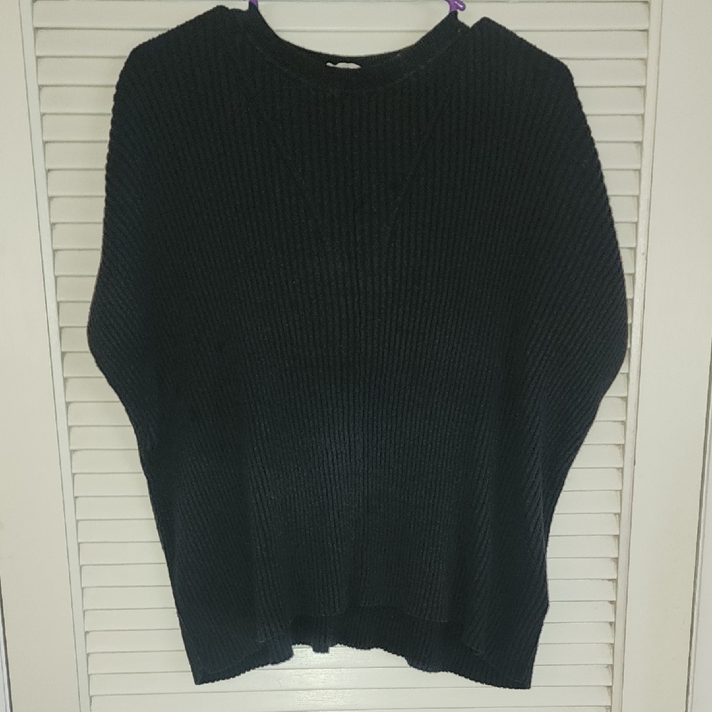 Everlane Organic Cotton Oversized Ribbed Sweater – Black – Size S